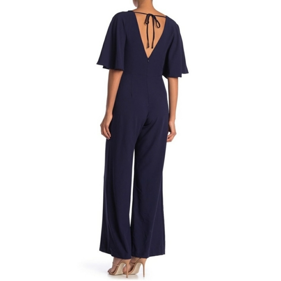 Marina Navy V-Neck Jumpsuit - Picture 2 of 7